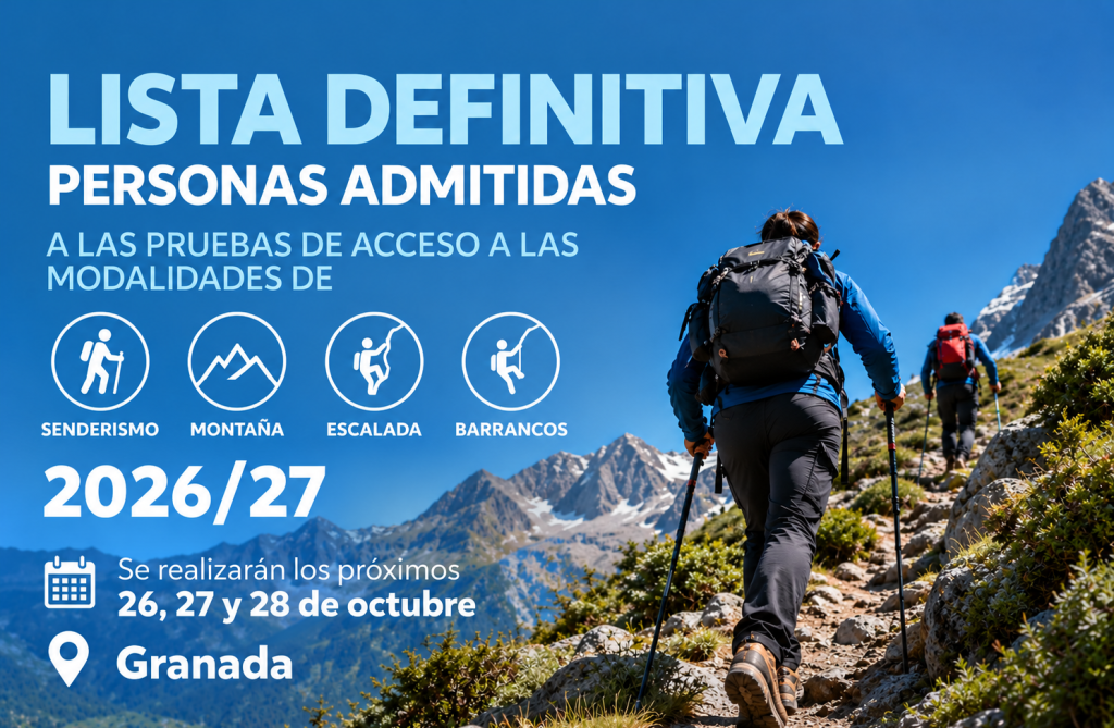 lista pruebas acceso montaña