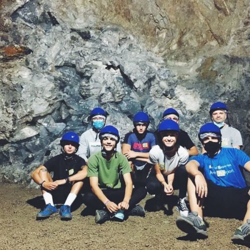 Alumnos de TECO visitando la Geoda de la Mina Rica de Pulpí